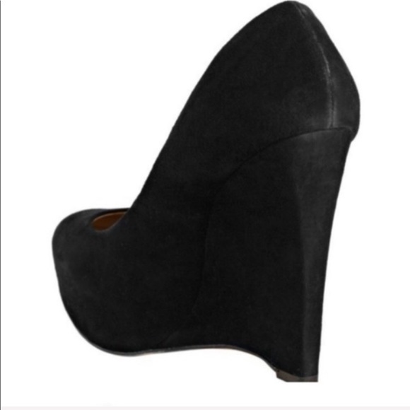 L.A.M.B. Black suede platform wedges - Picture 8 of 8